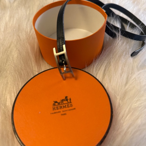 Hermes Behapi Double Tour Bracelet - Black leather/Silver buckle - Picture 4 of 5